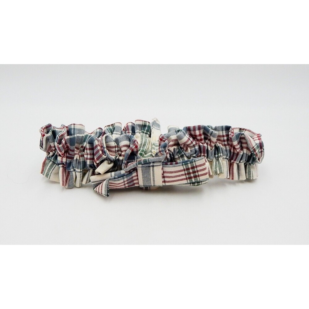 Longaberger Market Plaid Garter w/Bow 12 Inches Wide